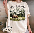 Retro Protect Our National Parks Vintage Shirt Camping Crew Parks Over Profit Granola Girl Shirt National Park T Shirt Graphic Tee – Aesthetic Look · High-Quality Print