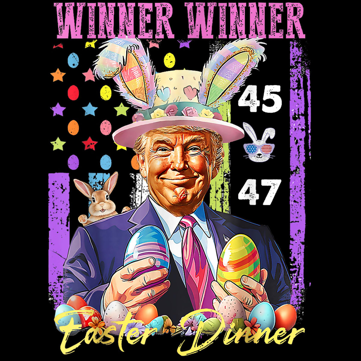 Funny Trump Easter Bunny PNGWinner Winner Easter Dinner Rabbit Design for T ShirtsMugs MoreTrump EasterEaster BunnyFunny TrumpEaster Graphic Tee – Feel-Good Design · Top Pick For Any Outfit
