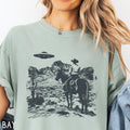 Space Cowboy Shirt Funny Alien Encounter Tshirt Western Cowboy Shirt Retro UFO Shirt Adult Humor Gift Outer Space Shirt Graphic Tee – Fan Favorite · Top Pick For Any Outfit