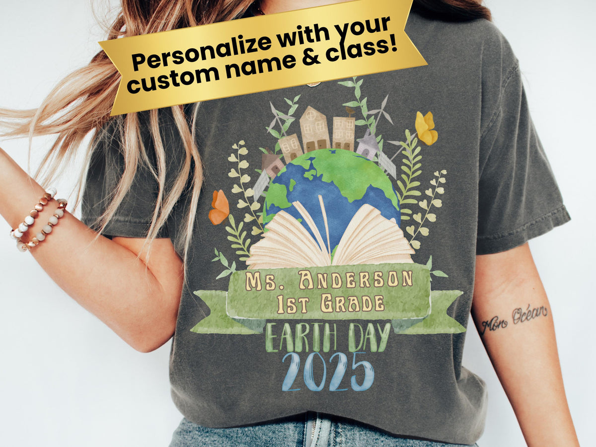 Custom Teacher Earth Day 2025 Shirt Personalized Teacher Name Class Tee Eco Friendly Classroom Gift Earth Day School Nature Recess Shirt Graphic Tee – Easygoing Wear · Great Gift For Fans