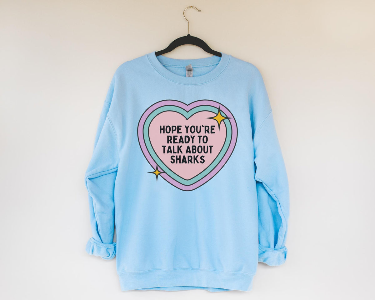 Funny Shark Lover Sweatshirt for Trip to Beach Animal Lover Present Cute Marine Biologist Gift Birthday Gift for Sister who Loves Sharks Sweatshirt – Easygoing Wear · Top Pick For Any Outfit