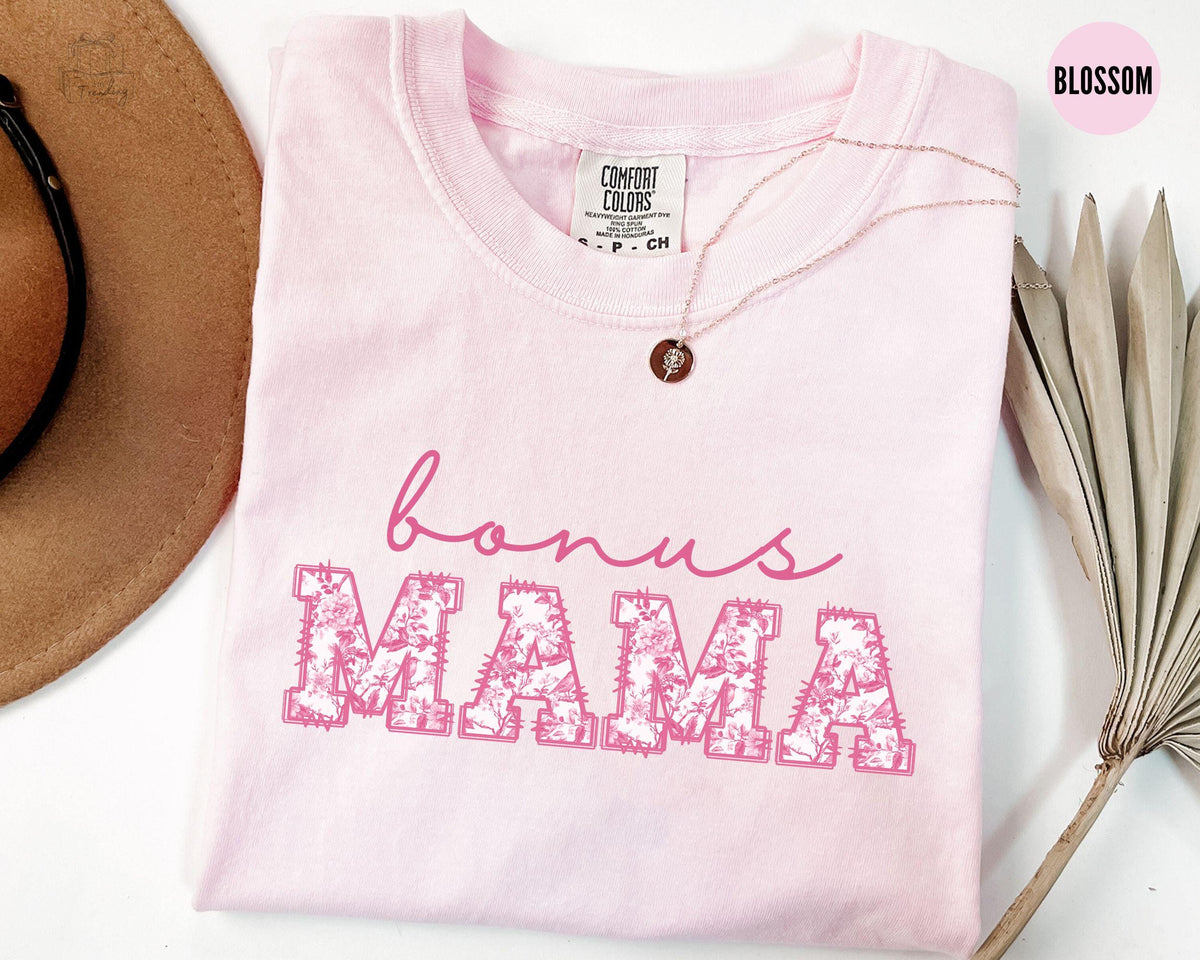 Bonus Mom Shirt Gift for Stepmom Tshirt Toile De Joiuy Bonus Mom Tee Gift from Children Pink Mother39s Day Gift Floral Step Mother Tee Graphic Tee – Feel-Good Design · Top Pick For Any Outfit