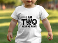 Boys 2nd Birthday TShirt I Am Two Hear Me Rawr White Boys Birthday Shirt Dinosaur Themed Second Birthday Outfit Graphic Tee – Fan Favorite · High-Quality Print