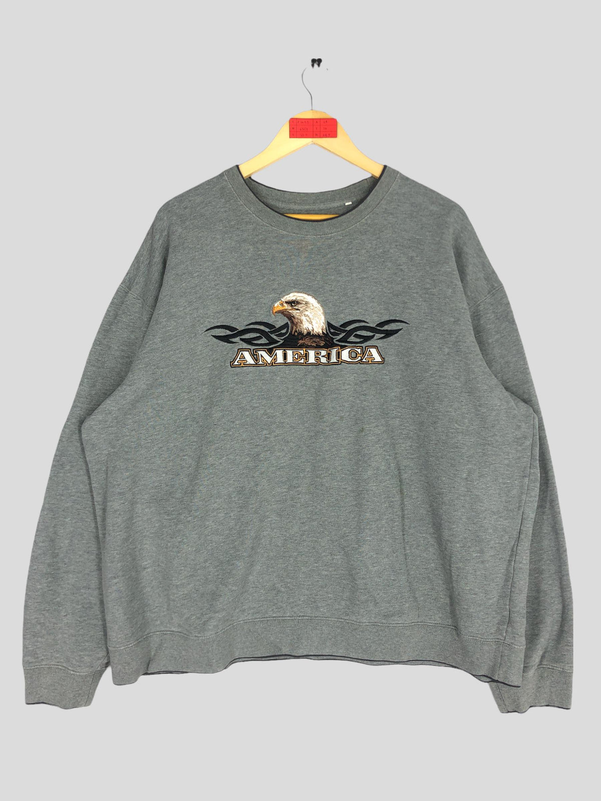 Vintage Y2K American Eagle Embroidery Big Image Sweatshirt XLarge Eagle Habitat Crewneck Pullover Jumper Sweater Size XL Sweatshirt – Warm & Stylish · High-Quality Print