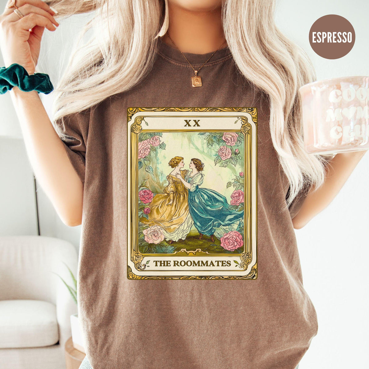 And They Were Roommates Lesbian Shirt Sapphic Pride Tarot Card Tshirt WLW Femme TshirtQueer FashionBisexual Lesbian Gay Love Pride Merch Graphic Tee – Aesthetic Look · Perfect For Daily Wear