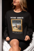Witches39 Sabbath by Francisco de Goya Sweatshirt Witchy Art History Romanticism Art Movement 18th Century Artwork Humanites Major Gift Sweatshirt – Warm & Stylish · Perfect For Daily Wear