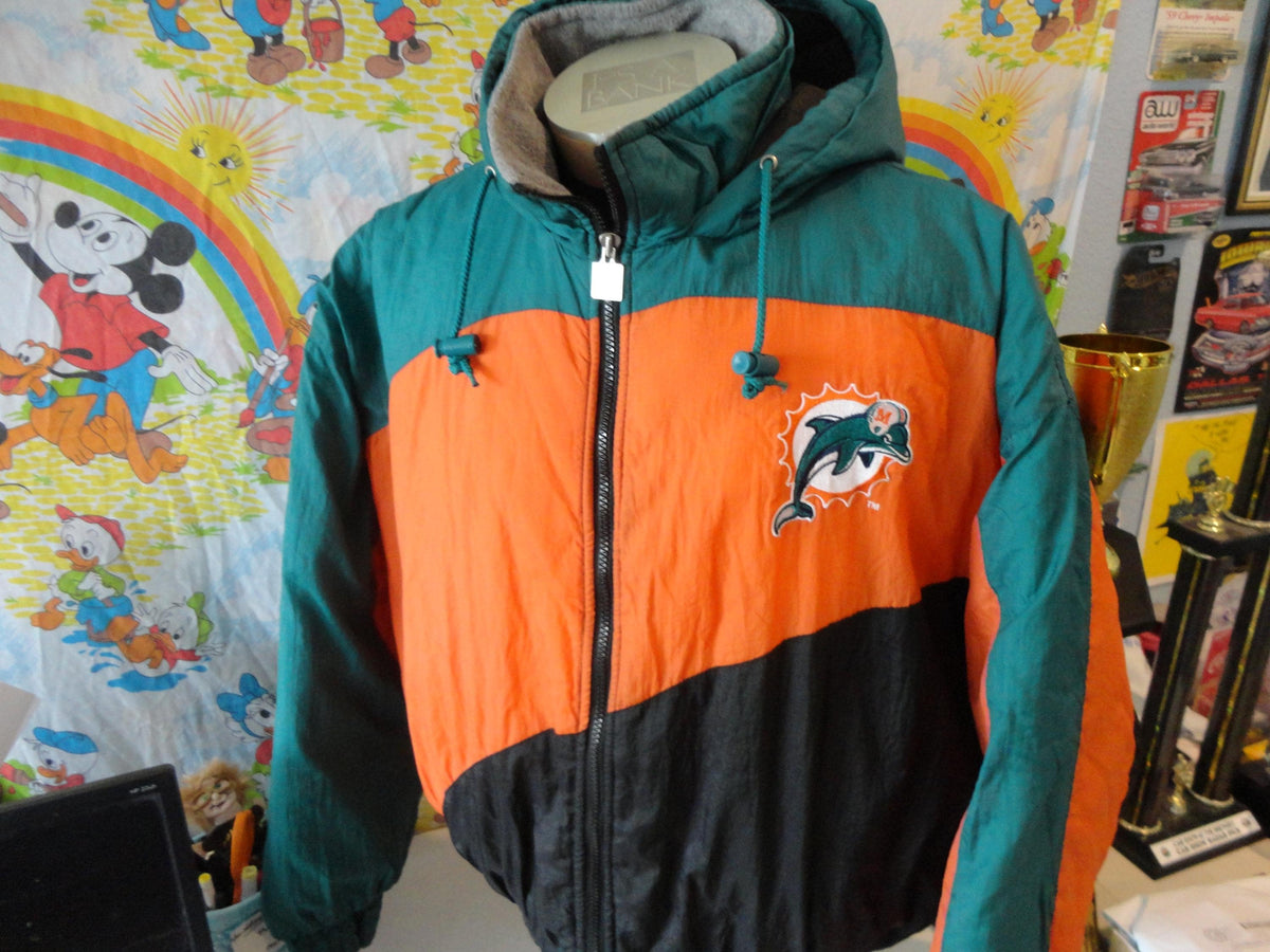 Vintage 9039s Miami Dolphins NFL Chalk Line Parka Jacket XL Graphic Tee – Fan Favorite · Perfect For Daily Wear