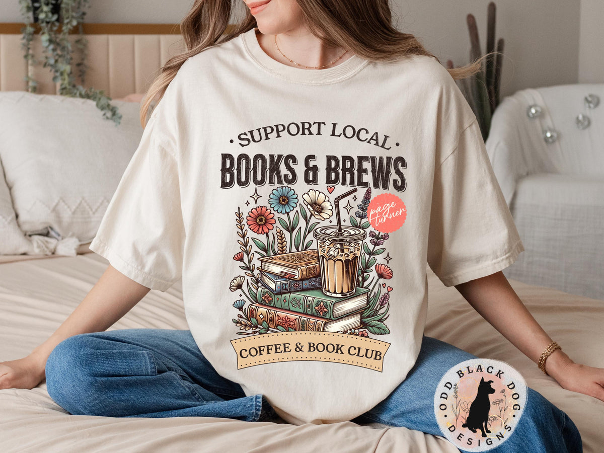 Cute Books Coffee Tshirt Cozy Reading TShirt for Coffee Lover Book Club Gift for Bookworm Shirt Librarian Book Nerd Shirt Graphic Tee – Feel-Good Design · Trending Graphic Apparel