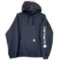 Carhartt Sweatshirt Hoodie Size Large Blue Spell Out Work Wear Original Fit Hoodie – Bold Style · Must-Have Style