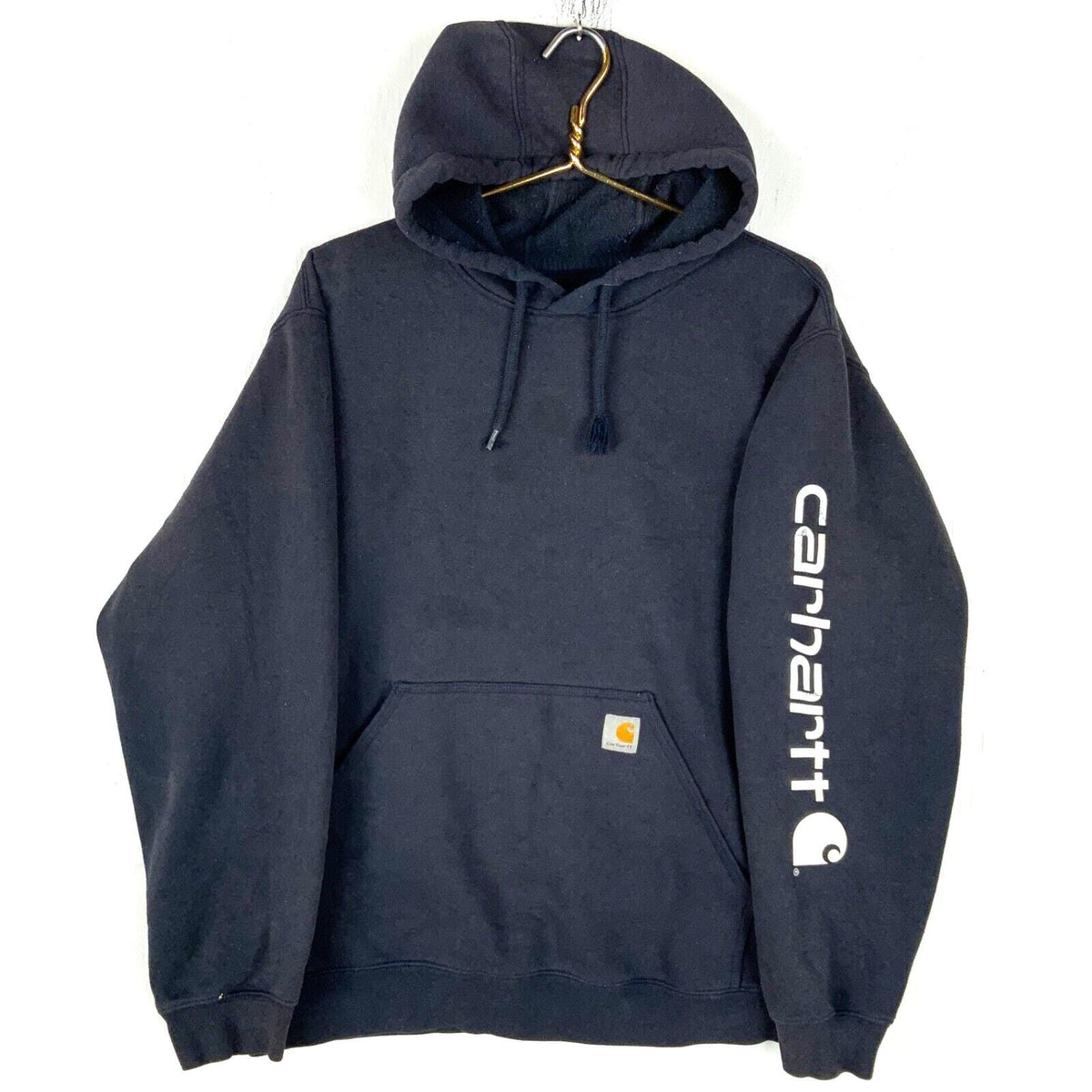 Carhartt Sweatshirt Hoodie Size Large Blue Spell Out Work Wear Original Fit Hoodie – Bold Style · Must-Have Style