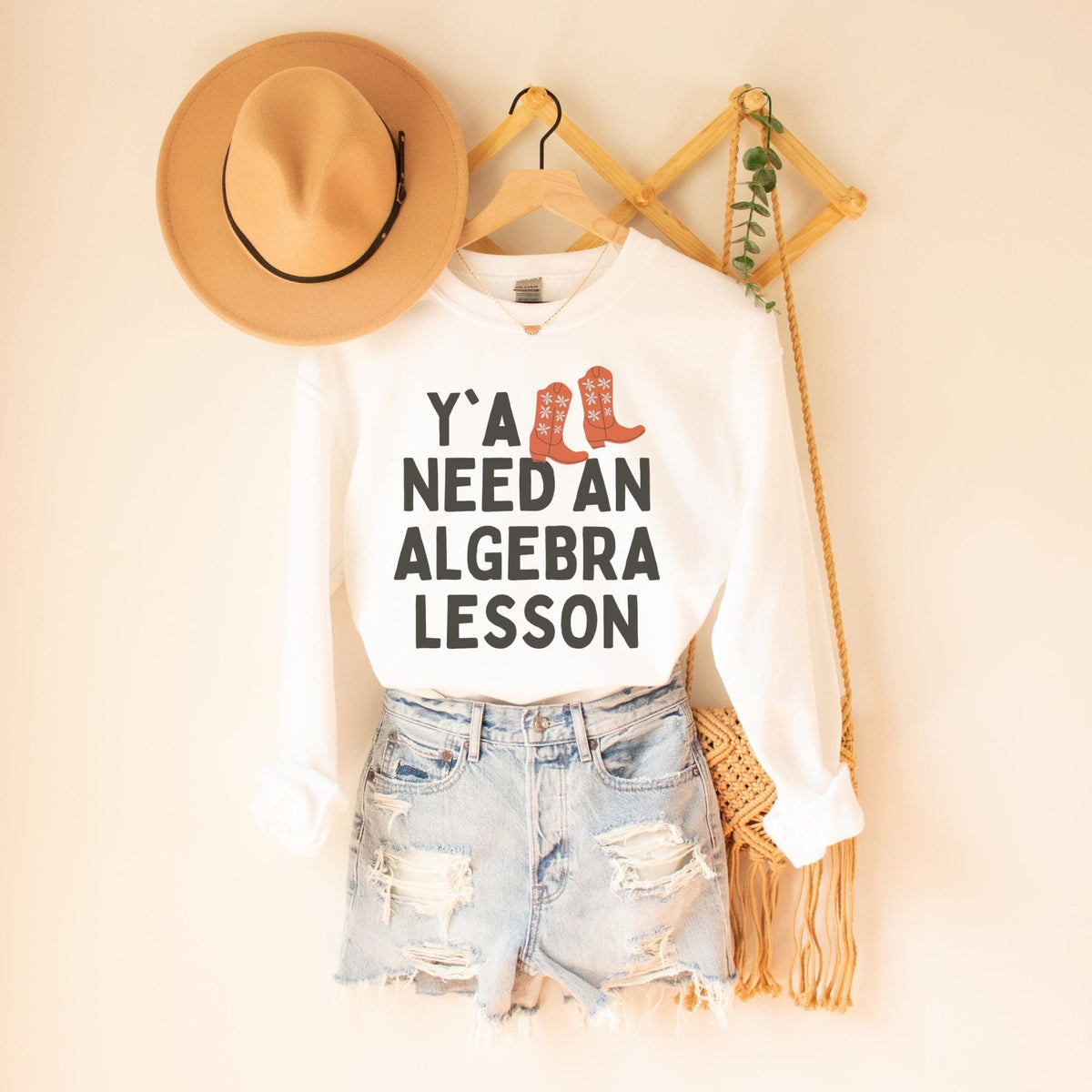 Algebra Teacher Sweatshirt Groovy Western Vibe Y39all Need an Algebra Lesson Math Teacher Math Major Graduation Gift Math Professor Gift Sweatshirt – Warm & Stylish · Trending Graphic Apparel