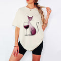 Funny Cat Shirt Cat with Wine T Shirt Drink Lover Shirts Black Cat Wine T Shirts Retro Cat Tees Cat Lover Sweatshirts Cat Mama Shirt Sweatshirt – Aesthetic Look · Top Pick For Any Outfit