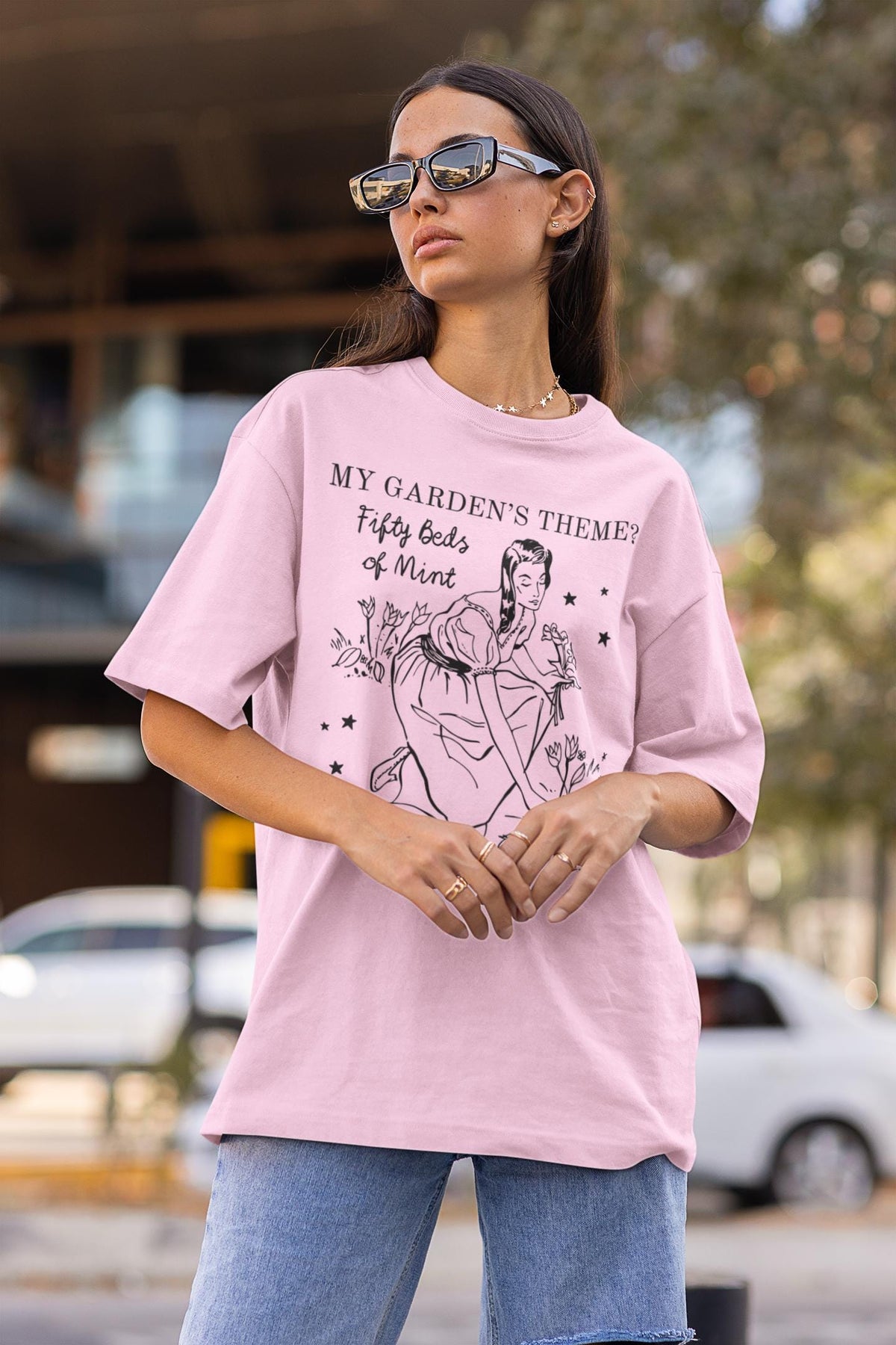 Funny Gardening Tee Shirt for Garden Lover Who Has Too Much Mint Silly Vintage Aesthetic Garden Girlie TShirt Funny Saying Gardening Tee Graphic Tee – Premium Graphic · Perfect For Daily Wear