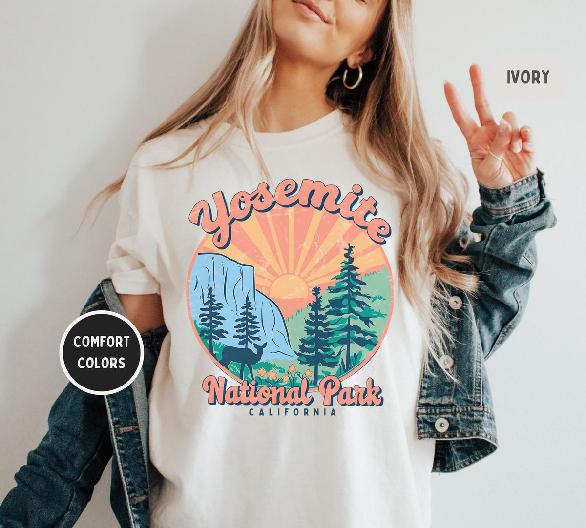 Yosemite National Park Comfort Colors Tshirt Unisex Tee Mountain Graphic Shirt Outdoor Adventure Clothing Nature Lover Gift Graphic Tee – Cozy Vibes · Trending Graphic Apparel