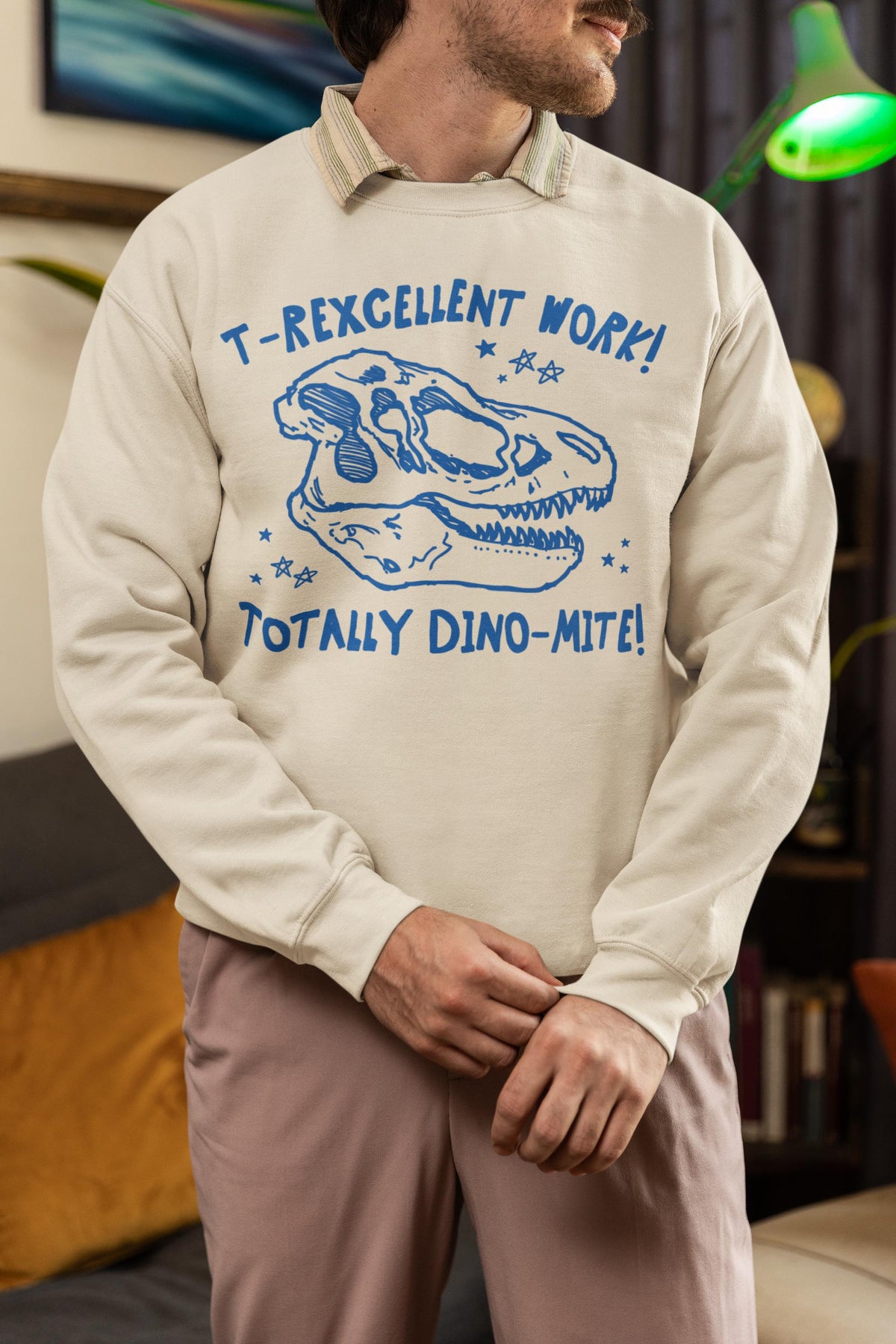 Dinosaur Teacher Sweatshirt for Kindergarten Teacher or Second Grade Teaching Assistant TRexcellent Work Cute Science Teacher Crewneck Sweatshirt – Feel-Good Design · Top Pick For Any Outfit