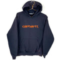 Carhartt Work In Progress Sweatshirt Hoodie Size Medium Blue Spell Out Work Wear Hoodie – Soft Feel · Perfect For Daily Wear