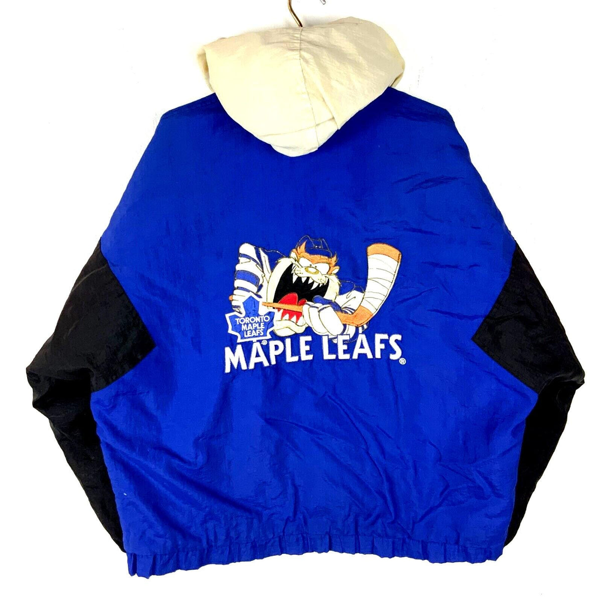 Vintage Toronto Maple Leafs Taz Looney Tunes Jacket XL Blue Nhl 14 Zip Graphic Tee – Fan Favorite · Must-Have Style