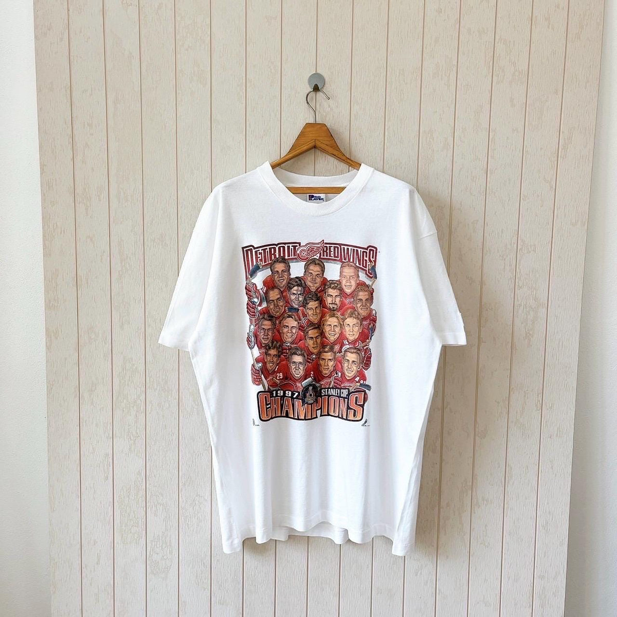 Vintage 90s Detroit Red wings t shirt vintage 1997 Red wings caricatures NHL Made in USA t shirt size XL Graphic Tee – Soft Feel · Must-Have Style