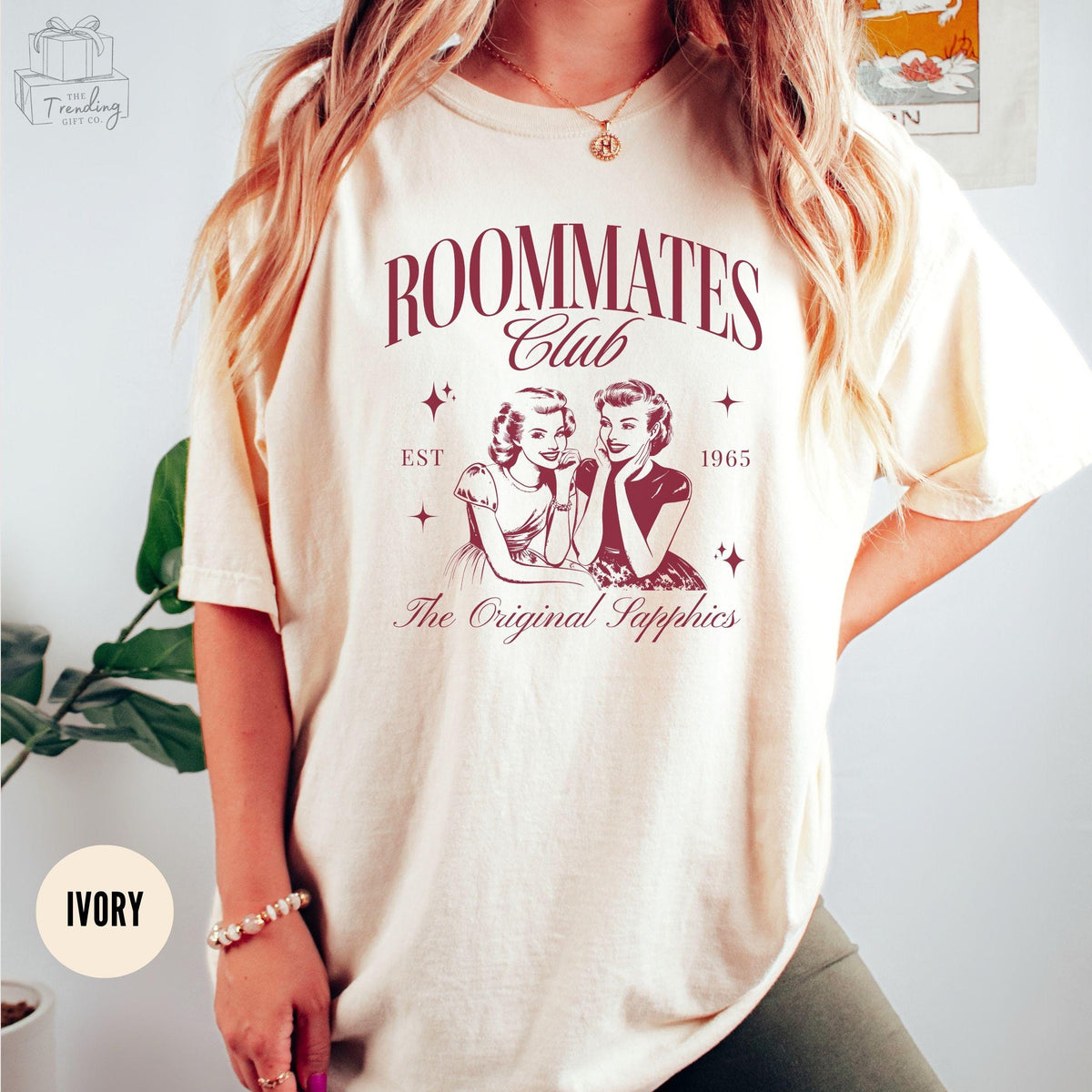 Subtle Lesbian Pride Shirt Sapphic Social Club Tshirt They Were Roommates WLW Femme TshirtVintage Queer Fashion Bisexual Gay Love Merch Graphic Tee – Premium Graphic · Top Pick For Any Outfit