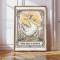 Silly Goose Print Cute Goose Tarot Card Poster For Nursery Farm Animal Coquette Room Decor Pink Girl39s Room Goose Wall Art Graphic Tee – Warm & Stylish · Top Pick For Any Outfit