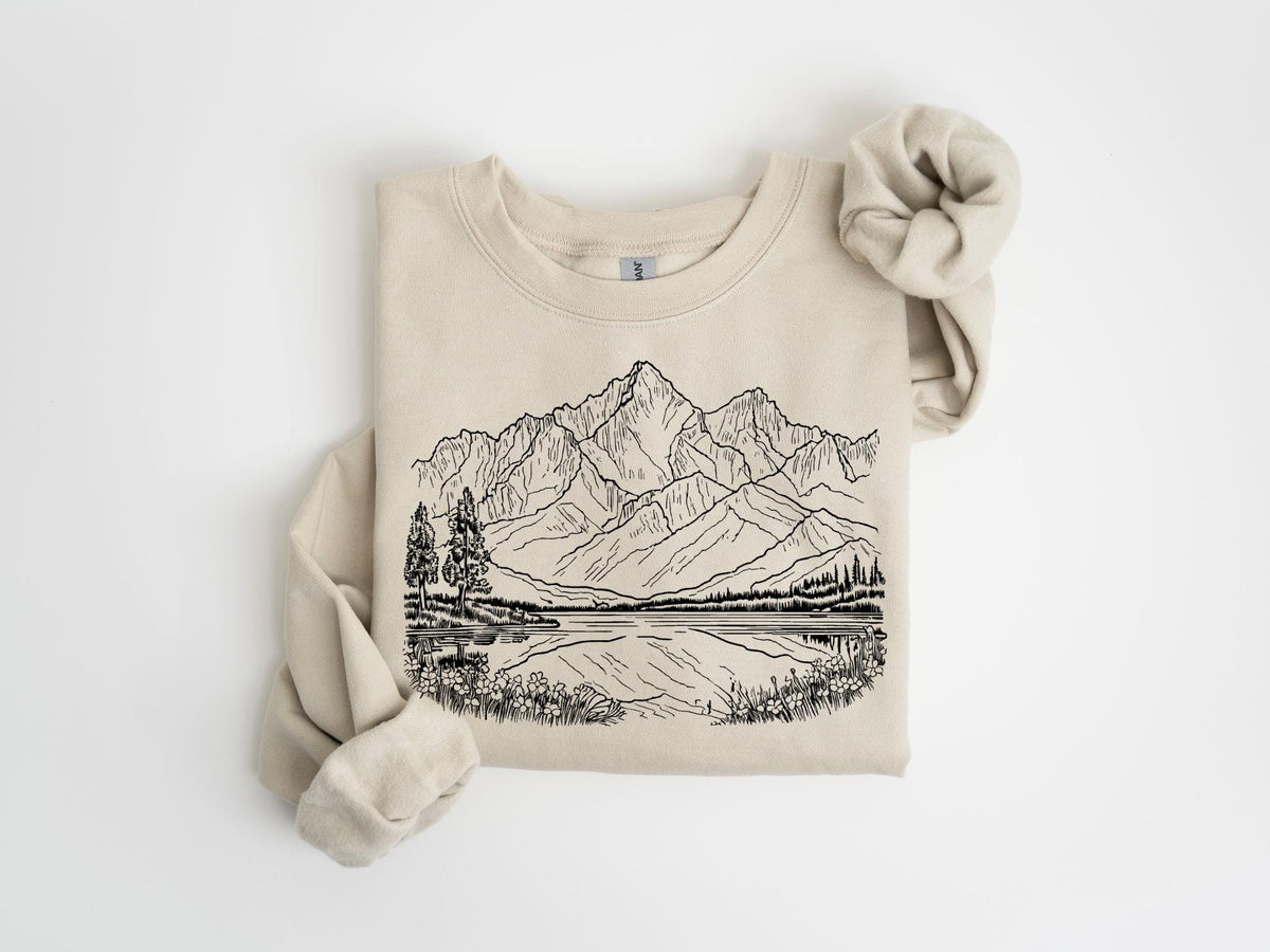 Aesthetic Nature Sweatshirt Washington Camping Crewneck Nature Lover Gift Adventure Lover Shirt Hiking Apparel Wander Shirt Adventure Sweatshirt – Bold Style · Great Gift For Fans