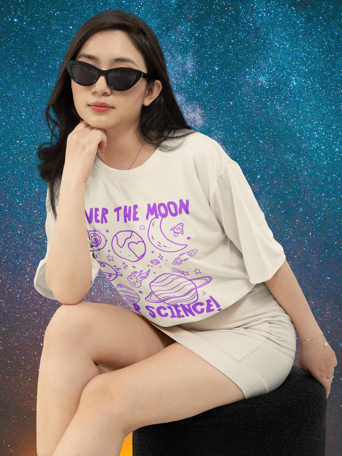 Science Teacher Tee Shirt for Astronomy Professor or Science Major Over the Moon for Science Cute Third Grade Matching Teacher Tee Shirt Graphic Tee – Everyday Comfort · Top Pick For Any Outfit