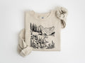 Retro Mountain Goat Wilderness Scene Sweatshirt PNW Vintage Style Animal Sweater Nature Lover Gift Outdoor Apparel Rustic Wildlife Sweatshirt – Feel-Good Design · Trending Graphic Apparel