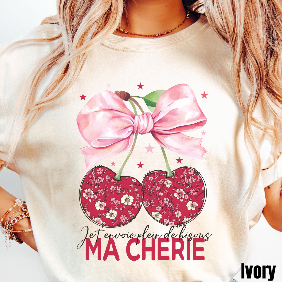 French Coquette Cherries Shirt Pink Bow Cherry Shirt Preppy Girly Summer Fruit Tee Farmers Market Shirt Cherry Aesthetic Graphic Tee – Everyday Comfort · Great Gift For Fans