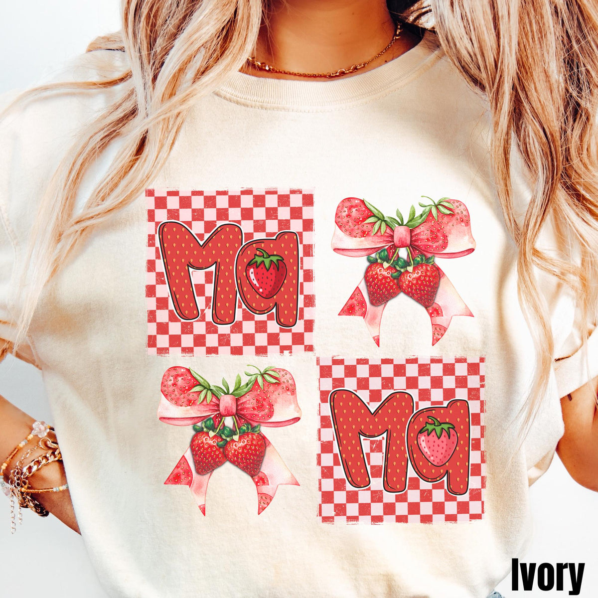 Strawberry Mama Shirt Retro Strawberries Mom Shirt Summer Fruit Tee Farmers Market Shirt Checkered Coquette Berry Tee Graphic Tee – Feel-Good Design · Perfect For Daily Wear
