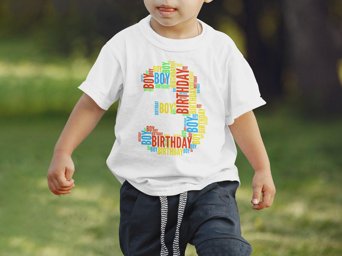 Birthday TShirt for Boys 3 Years Old 3rd Birthday Shirt Boy39s 3 Year Old Birthday Three Year Old Birthday Tee Graphic Tee – Feel-Good Design · Must-Have Style