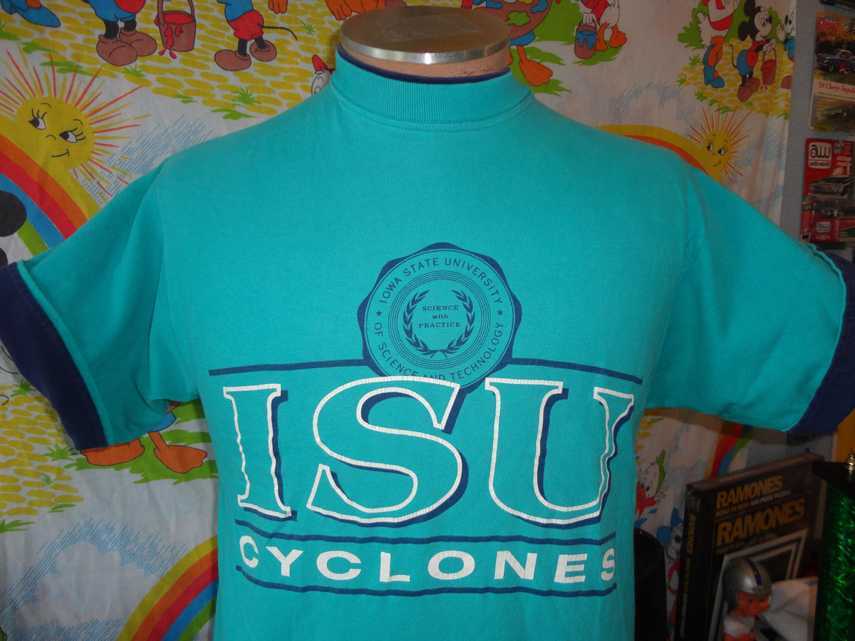 Vintage 9039s Iowa State University Cyclones Teal Navy T Shirt M Graphic Tee – Everyday Comfort · Trending Graphic Apparel