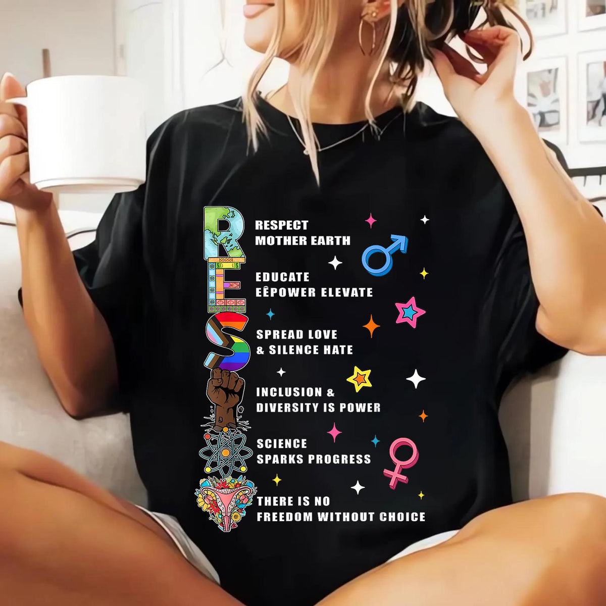 Floral Resist Shirt Wildflower Protest Shirt Civil Rights Social Justice democrat shirt feminist shirt Graphic Tee – Premium Graphic · Perfect For Daily Wear