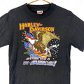 Vintage Harley Davidson 1980s TShirt Medium Black Eagle Made Usa Double Sided Graphic Tee – Bold Style · Perfect For Daily Wear