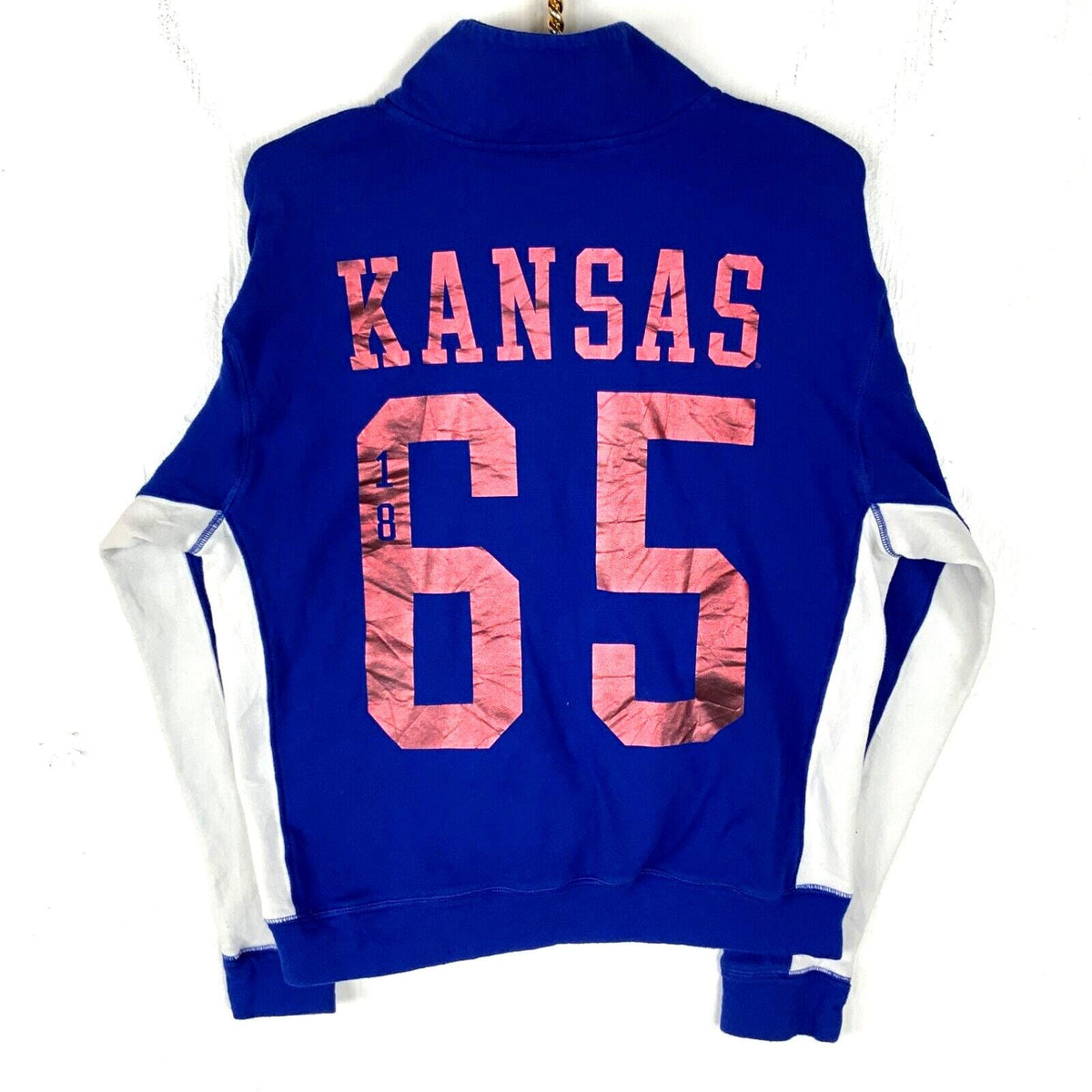 Kansas Jayhawks Pink Women39s Sweatshirt Large Blue Ncaa Victoria39s Secret Sweatshirt – Cozy Vibes · Great Gift For Fans