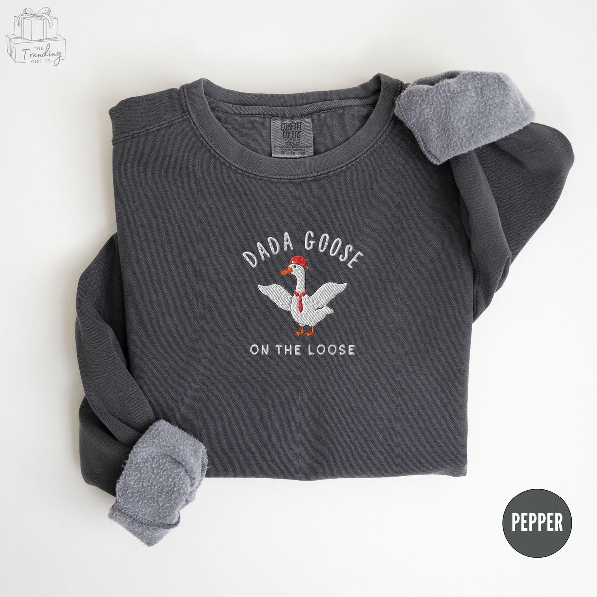 Comfort Colors Embroidered Dad Silly Goose Sweatshirt New Dad Pregnancy AnnouncementHusband Fathers Day Funny Goose Gift Dada Goose Shirt Sweatshirt – Cozy Vibes · Trending Graphic Apparel