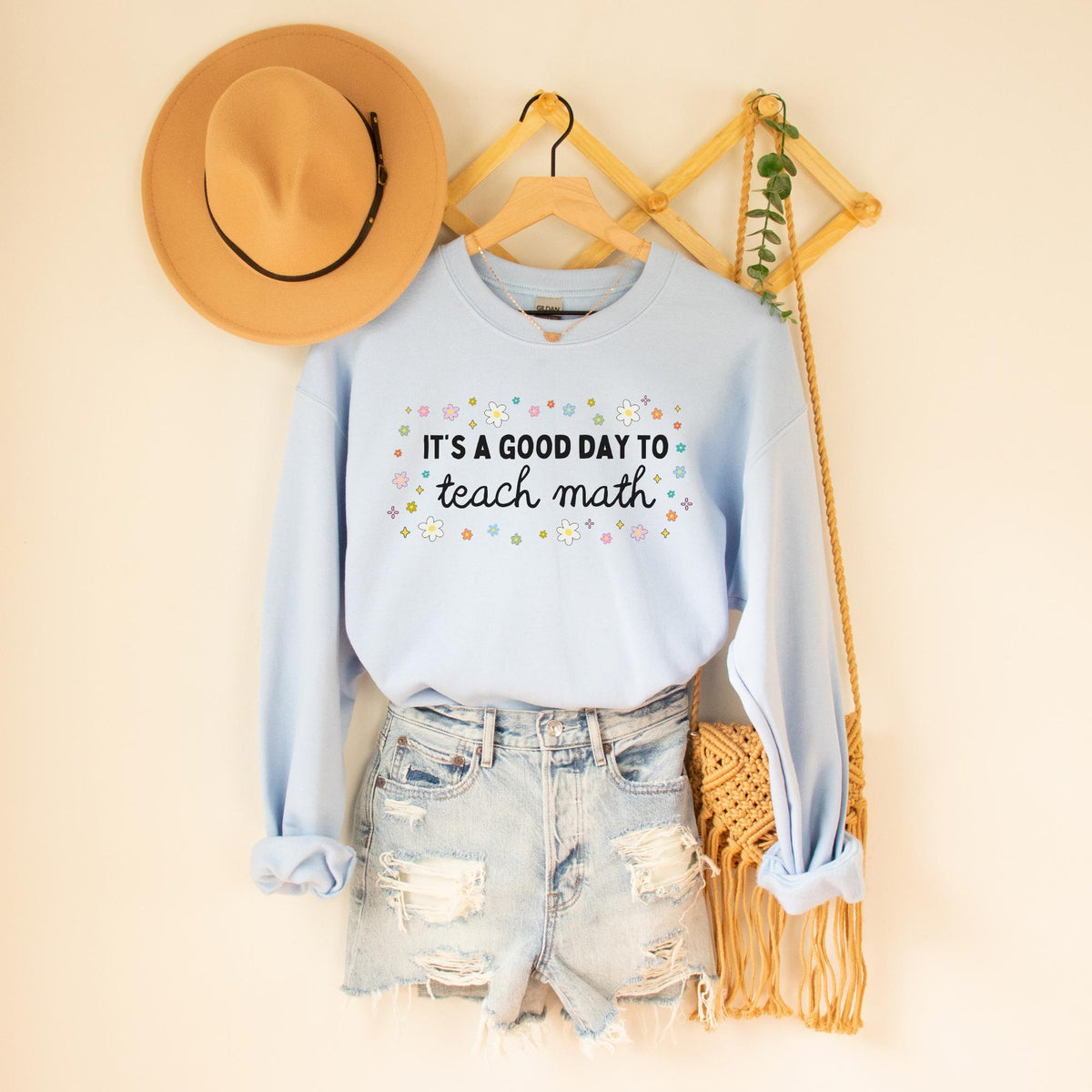 Math Teacher Sweatshirt with Colorful Flowers Elementary Education Major or Middle School Math Teacher It39s A Good Day to Teach Math Shirt Sweatshirt – Premium Graphic · Great Gift For Fans