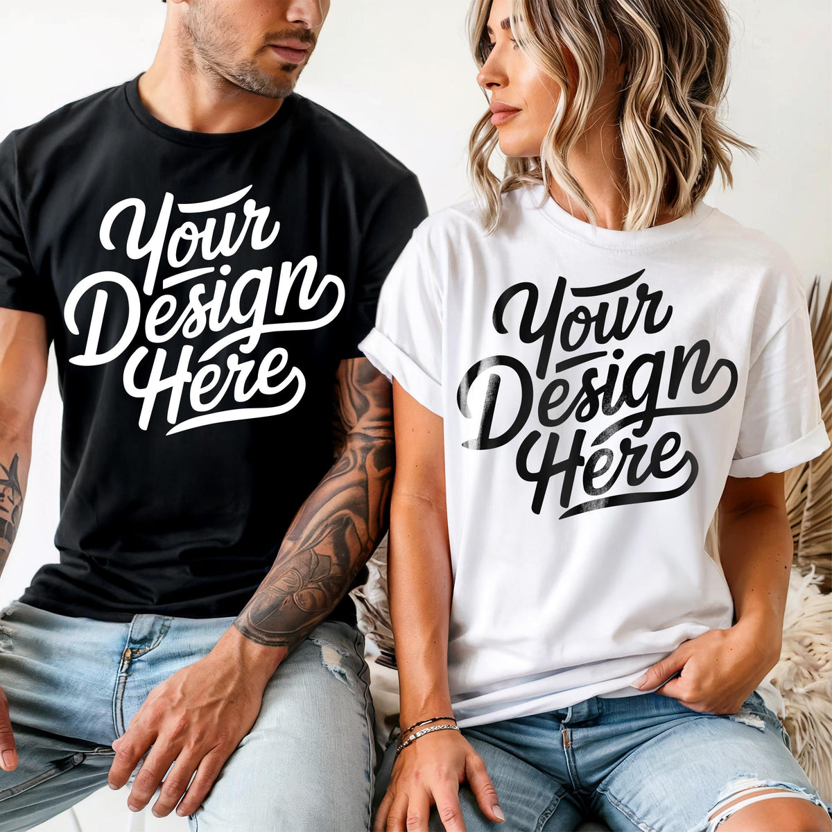 Bella Canvas 3001 Couples Shirt Mockup Man and Woman T shirt Mockup 3001 Bella Canvas Model T Shirt Mockup Couples Bella Canvas Mockup Graphic Tee – Easygoing Wear · Top Pick For Any Outfit