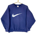 Vintage Nike Sweatshirt Crewneck Size Medium Blue Made In Usa Big Swoosh 90s Sweatshirt – Bold Style · High-Quality Print