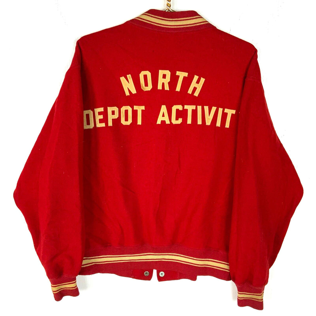 Vintage Wilson 195039s 6039s Wool Varsity Bomber Jacket Large Snap Button Graphic Tee – Feel-Good Design · High-Quality Print