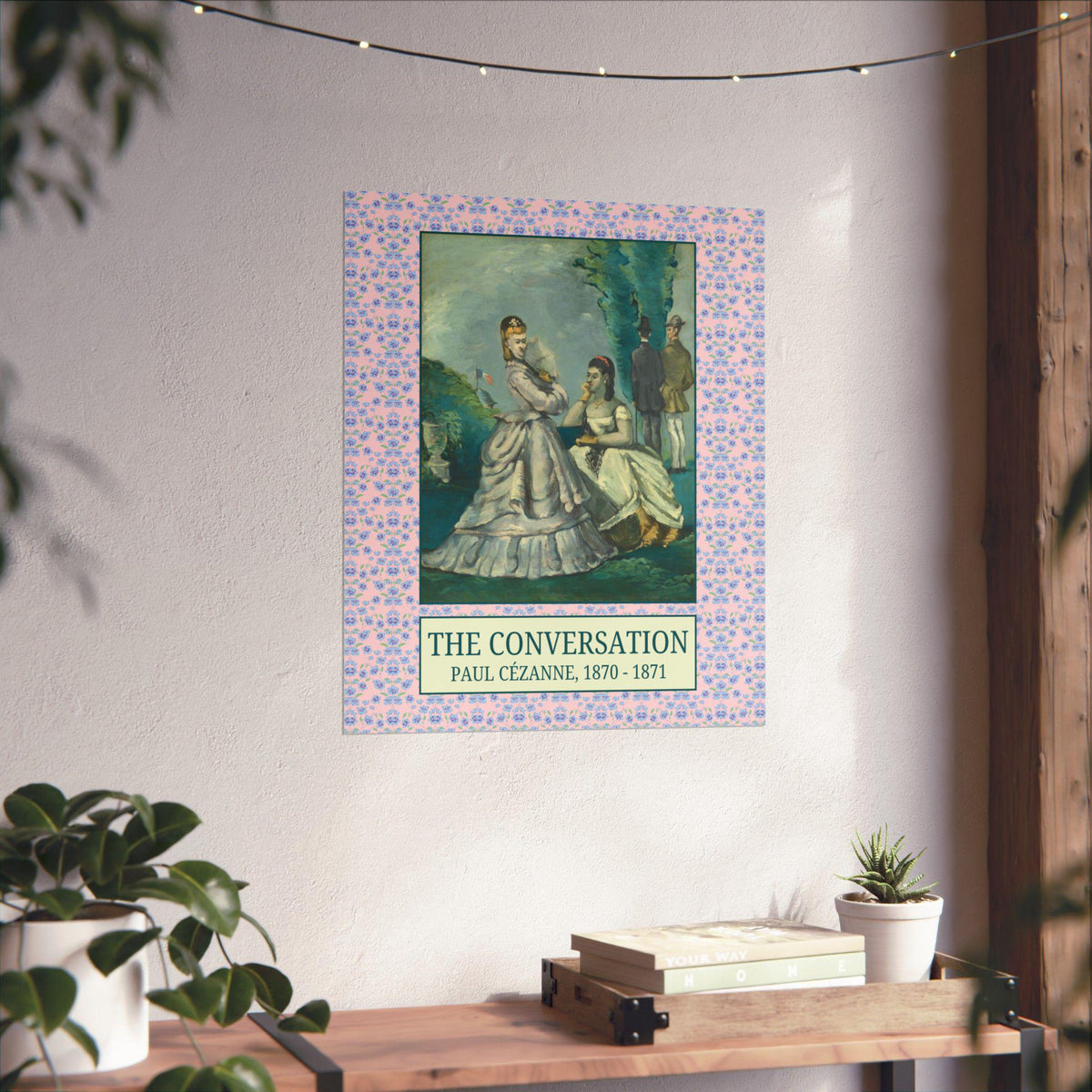 The Conversation by Paul Cezanne Floral Giclee Poster Print 19th Century Art European Art History Humanities Major Social Studies Gift Graphic Tee – Warm & Stylish · Perfect For Daily Wear