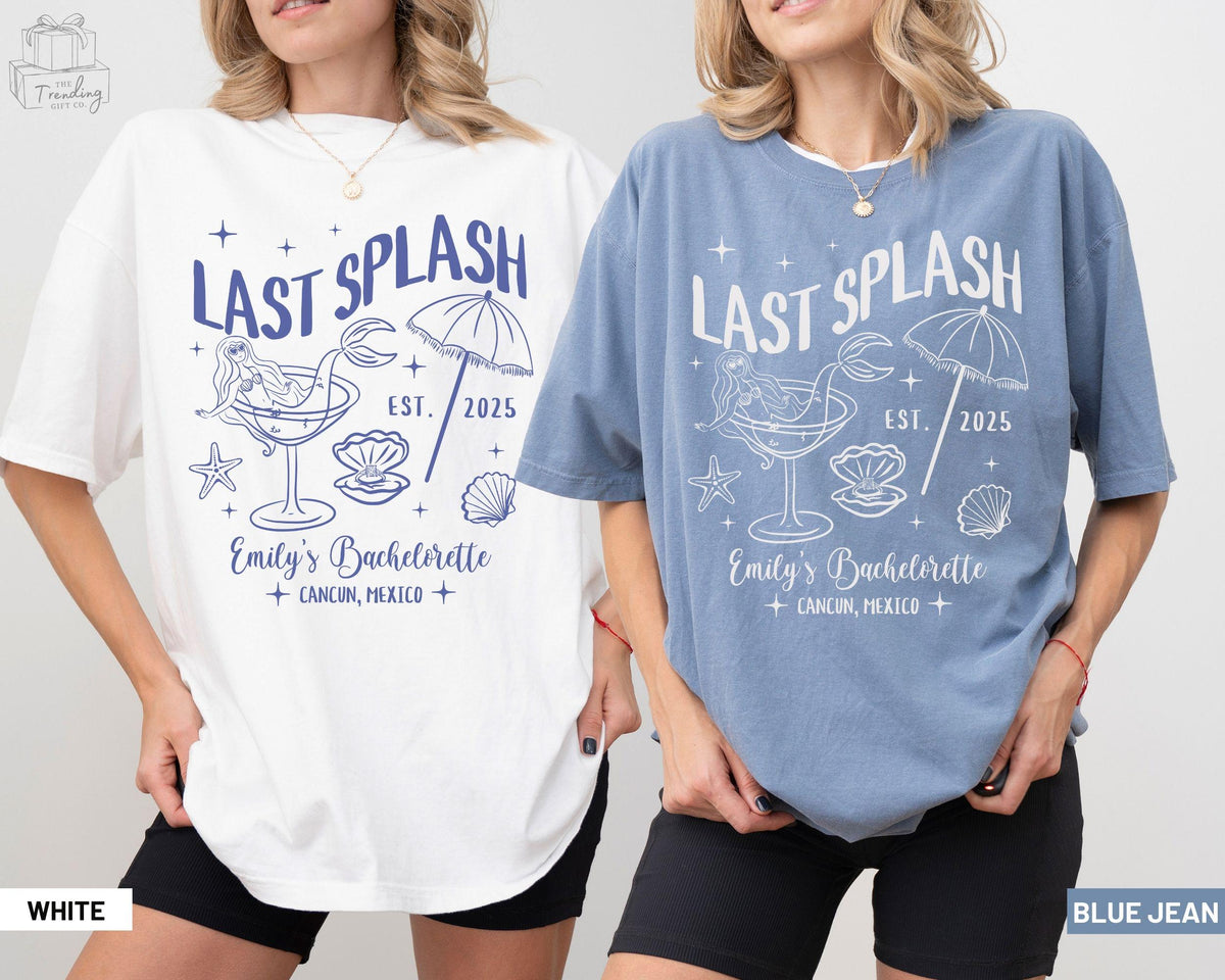 Custom Bachelorette ShirtLast Splash Bachelorette ShirtsCoastal Beach Bach TshirtPersonalized Bridal Party Girls Trip Comfort Colors Tees Graphic Tee – Easygoing Wear · High-Quality Print