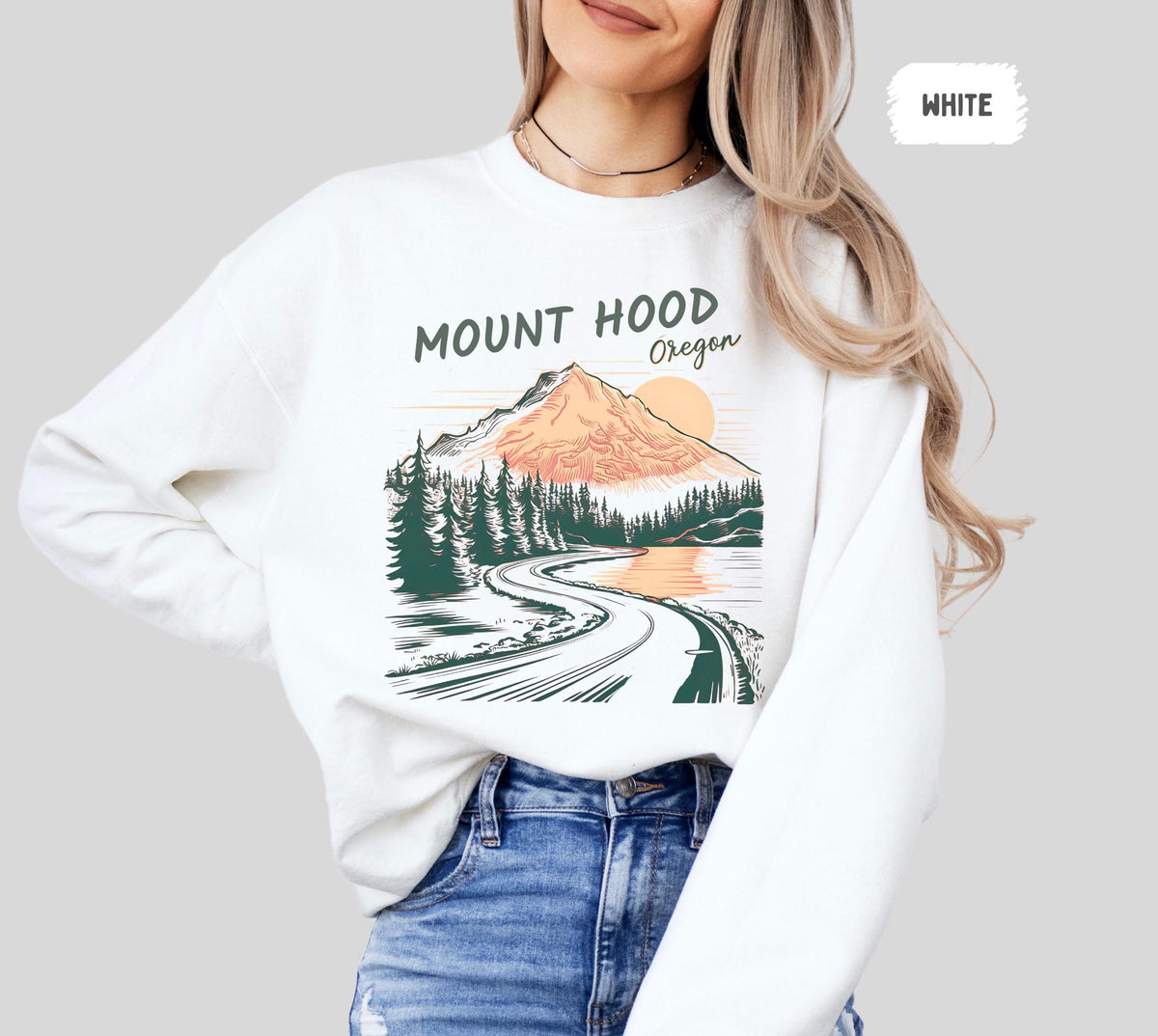 Mount Hood Oregon Sweatshirt Nature Lover Gift Pacific Northwest Apparel Mountains Pullover Outdoor Adventure Clothing Traveler Jumper Sweatshirt – Premium Graphic · Top Pick For Any Outfit