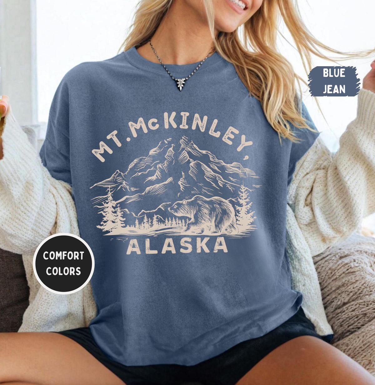 Mount McKinley Comfort Colors Tshirt Men39s Women39s Top Tee Shirt Alaska Nature Lover Gift Outdoor Adventure Clothing Mountain Graphic Graphic Tee – Cozy Vibes · Trending Graphic Apparel