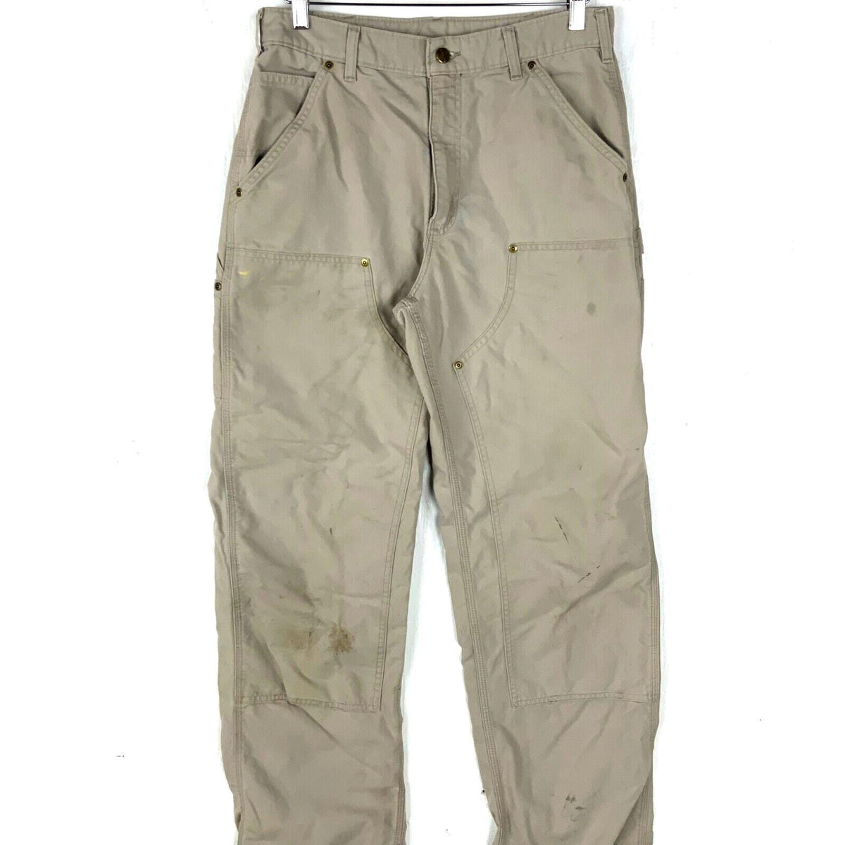 Carhartt Double Knee Dungaree Workwear Pants 32x36 Beige Graphic Tee – Cozy Vibes · Perfect For Daily Wear