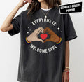 Everyone Is Welcome Here Heart Pride Shit Idaho Teacher Retro T Shirt Inclusion And Equality Tee LGBT Support Vintage Tee Graphic Tee – Aesthetic Look · High-Quality Print