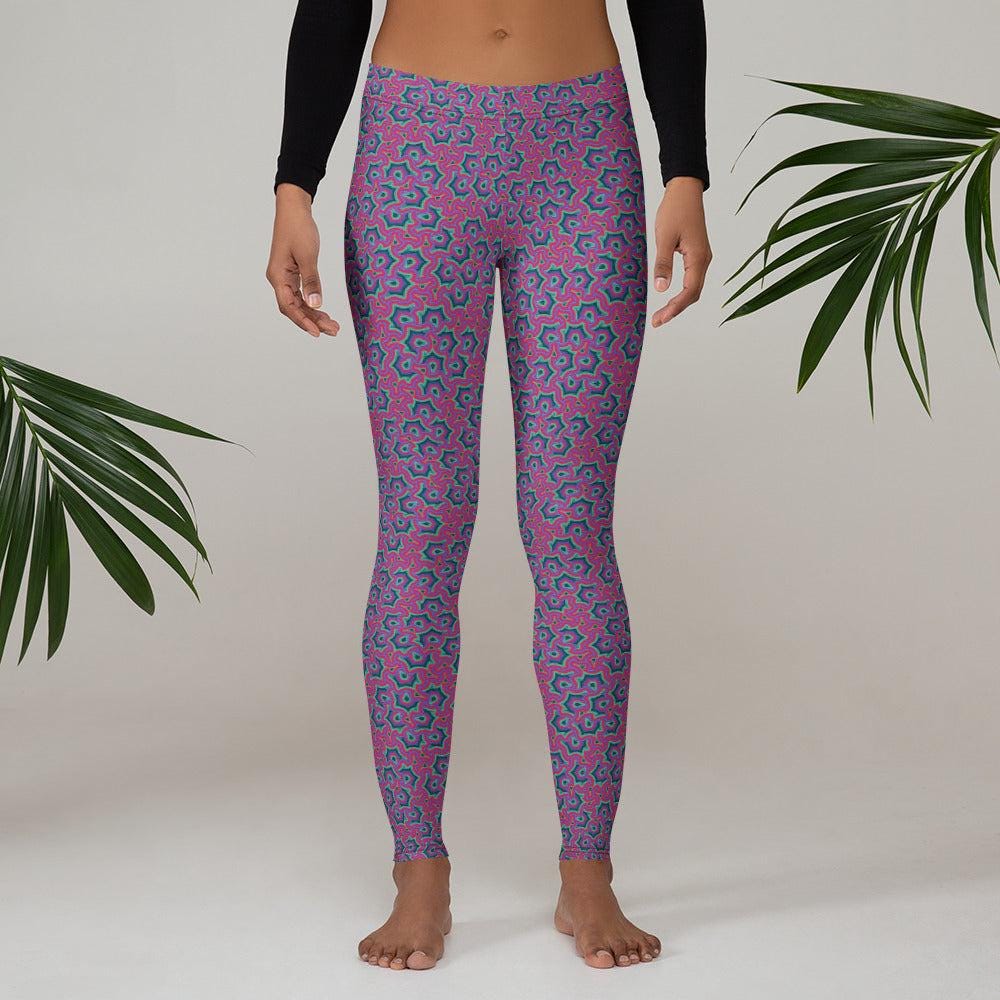 Leggings Geometric Pattern Scales Purple Pink Graphic Tee – Feel-Good Design · Trending Graphic Apparel