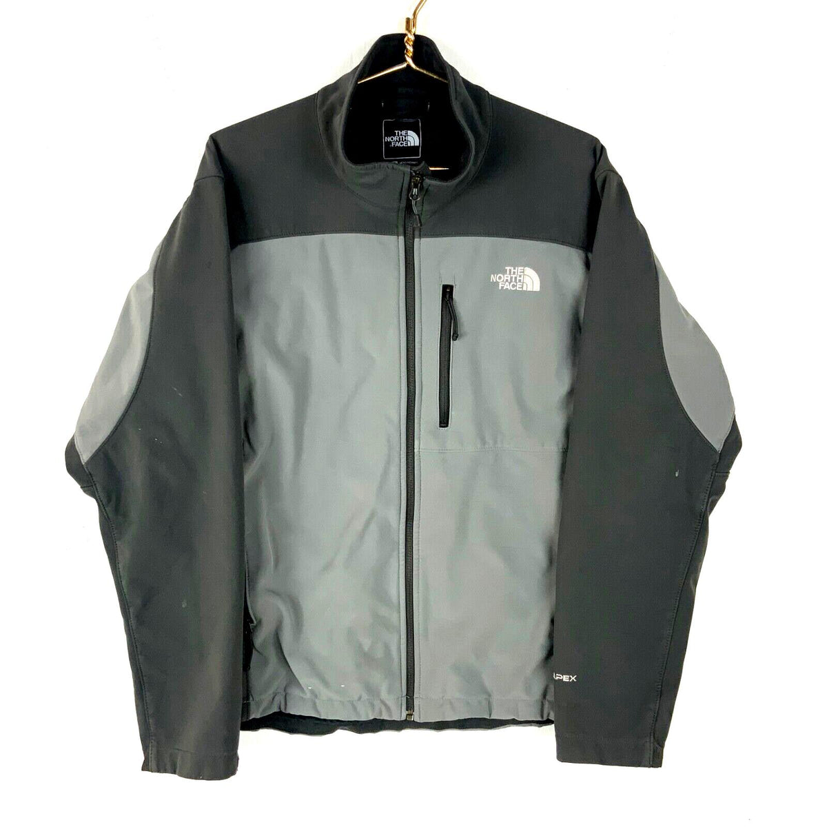 The North Face Apex Bionic Jacket Large Gray Full Zip Graphic Tee – Bold Style · Trending Graphic Apparel