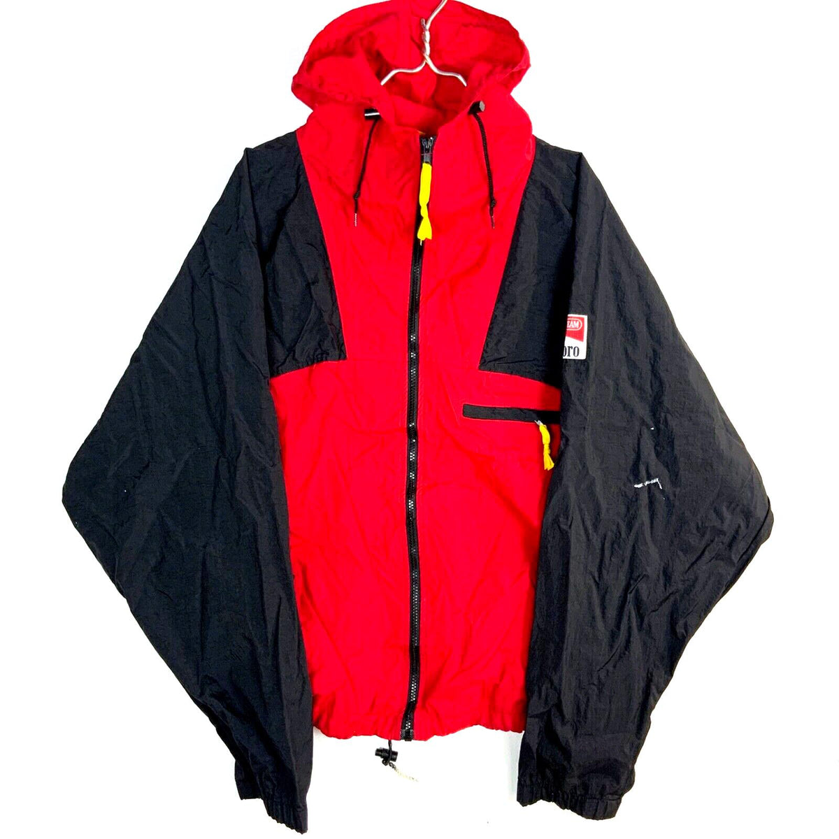 Vintage Marlboro Windbreaker Jacket XL Red Full Zip 90s Graphic Tee – Aesthetic Look · High-Quality Print