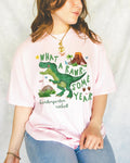 Last Day of School Kindergarten Teacher Tee Shirt with Dinosaur What a RawrSome Year Funny Saying Class Dismissed Tee Kindergarten Crew Graphic Tee – Easygoing Wear · High-Quality Print