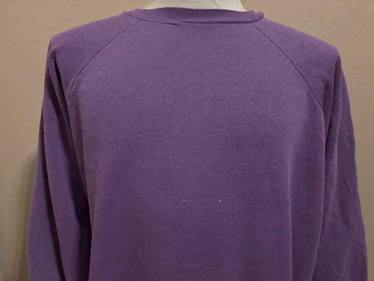 Vintage 90s Blank Plain Plum Purple Crewneck Sweatshirt L Sweatshirt – Easygoing Wear · Great Gift For Fans
